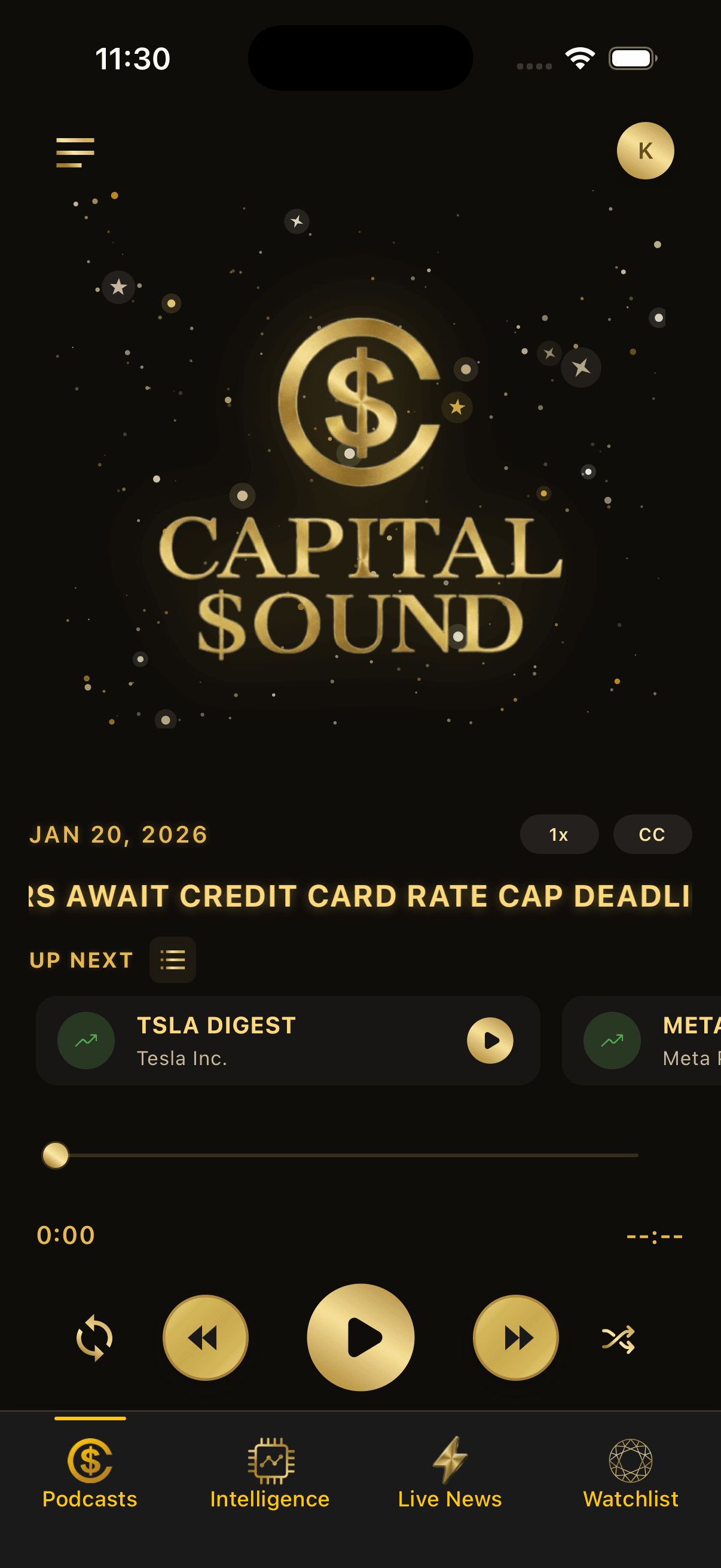 Capital Sound App Interface